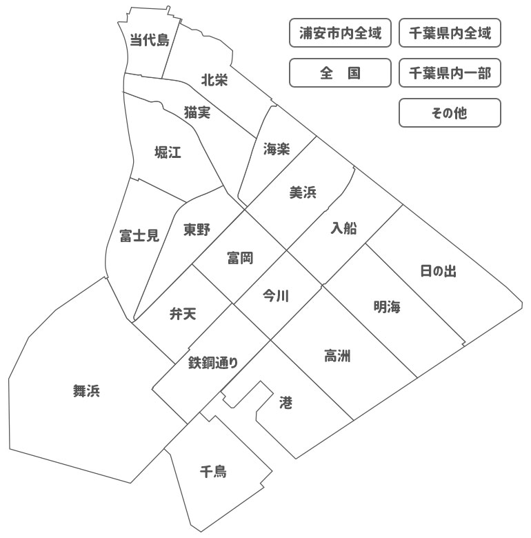 浦安市の地図